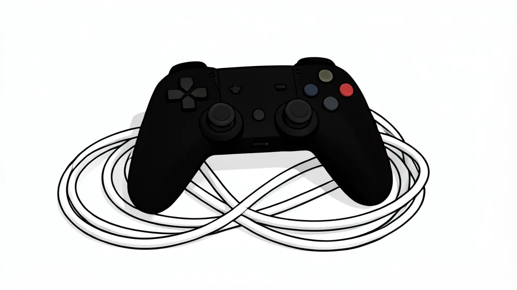 A stack of physical video game cases sitting on a wooden desk next to a controller