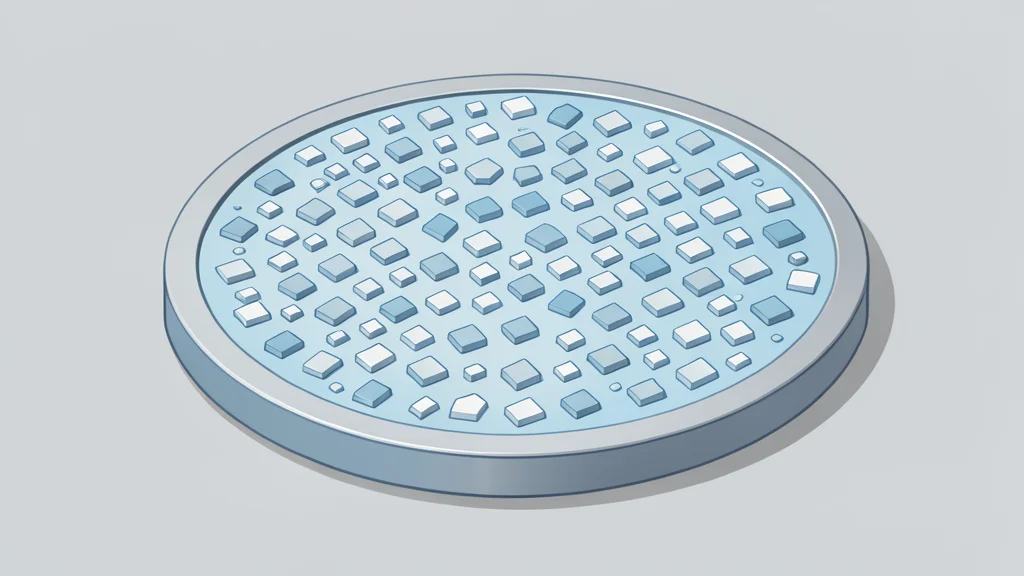 A modern semiconductor wafer resting on a cleanroom surface