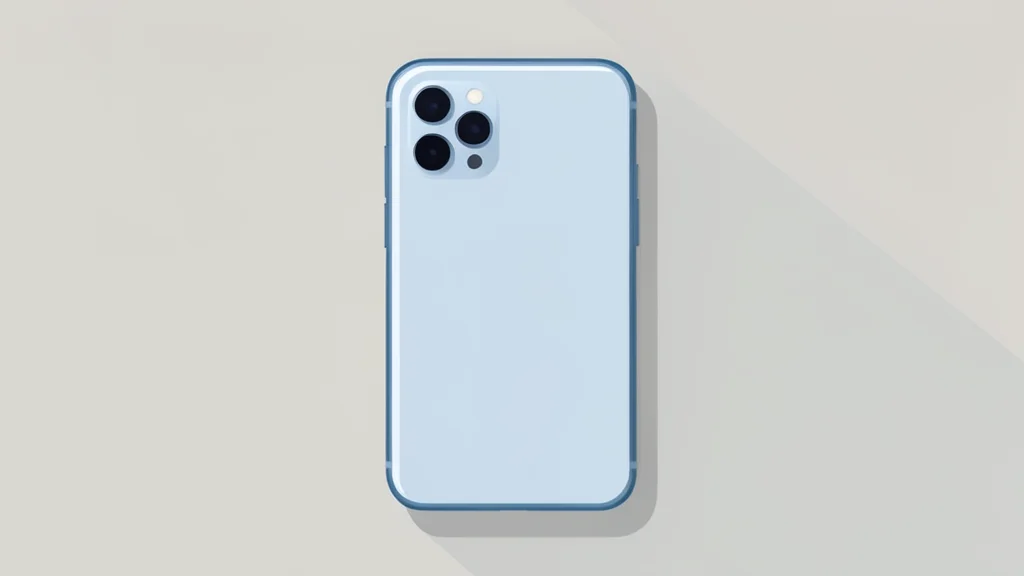 A sleek, modern smartphone device resting on a minimalist surface