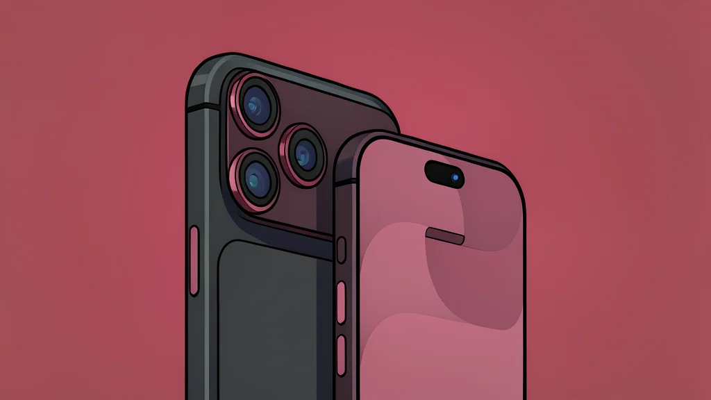 A sleek modern smartphone with a large camera module resting on a minimalist white surface
