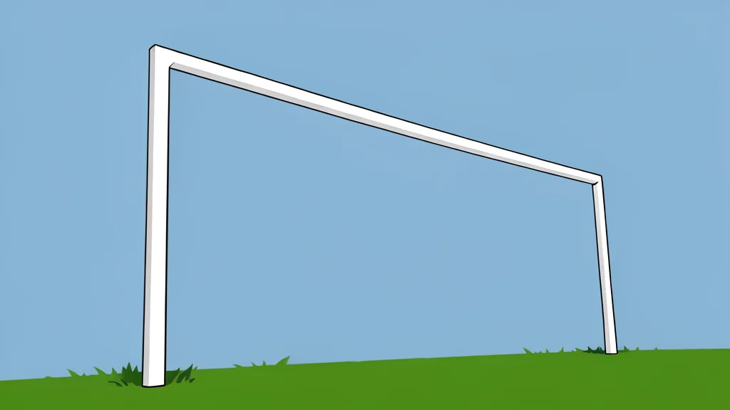 A green grass football field with white yard lines and goalposts in the distance
