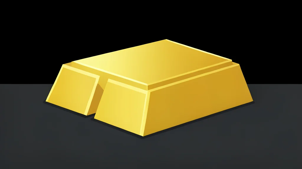 A stack of polished gold bars resting on a dark surface
