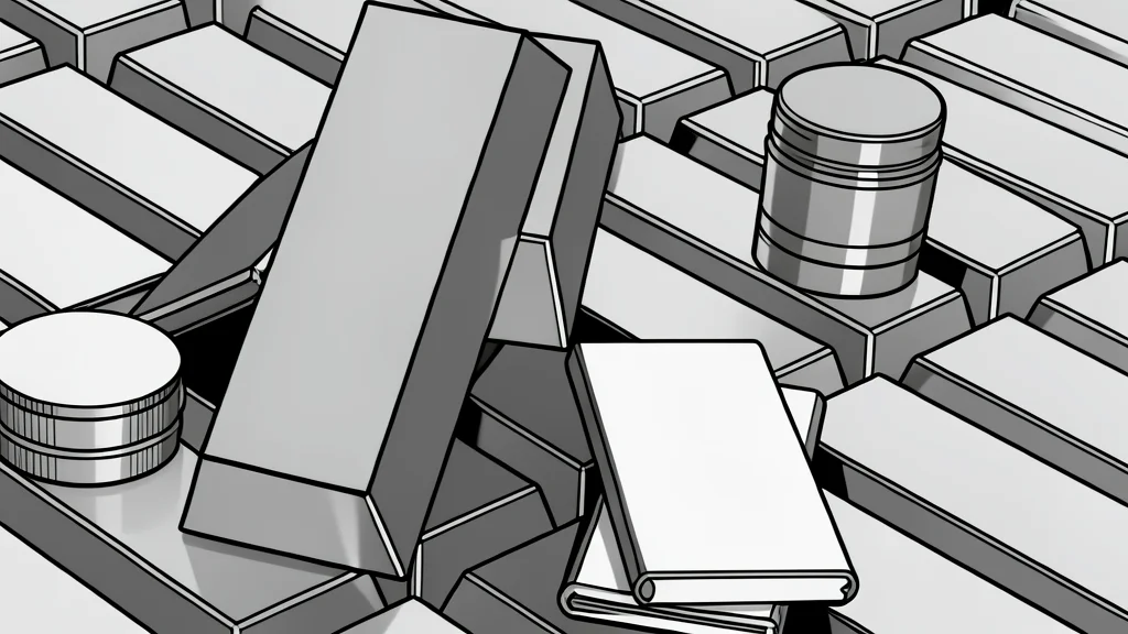 A stack of polished silver bars resting on a dark surface