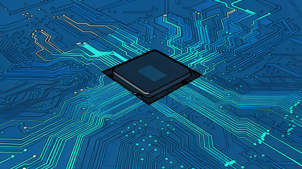 A close-up view of a silicon wafer with a grid of square chips resting on a clean laboratory surface.