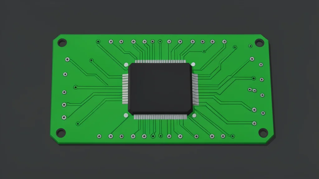 A stack of generic electronic circuit boards and memory chips on a workbench