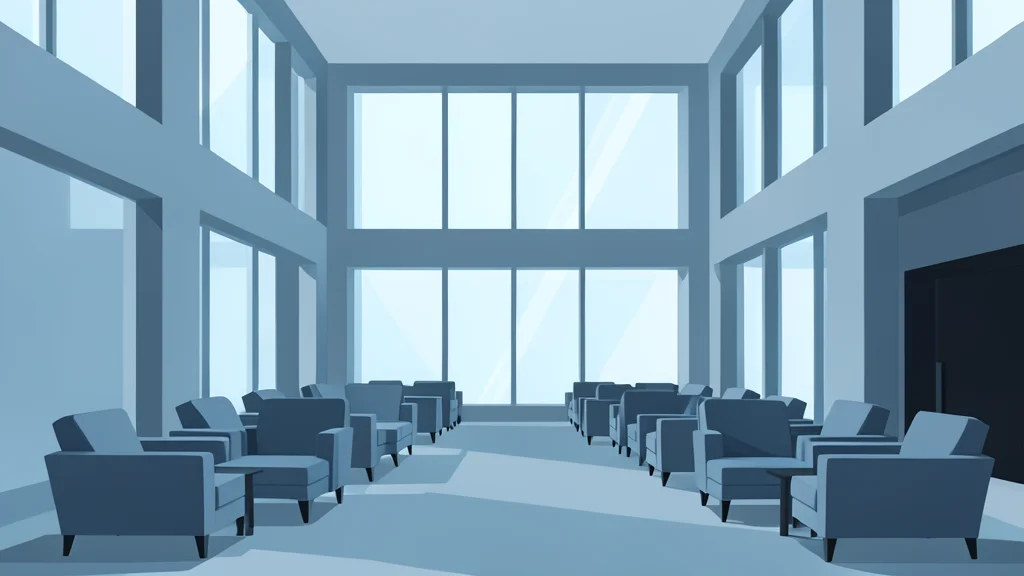 A modern hotel lobby with high ceilings and comfortable seating