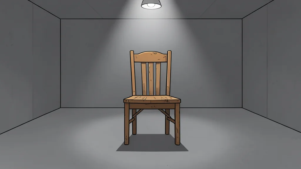 A single bar of light cutting through a dark prison cell window