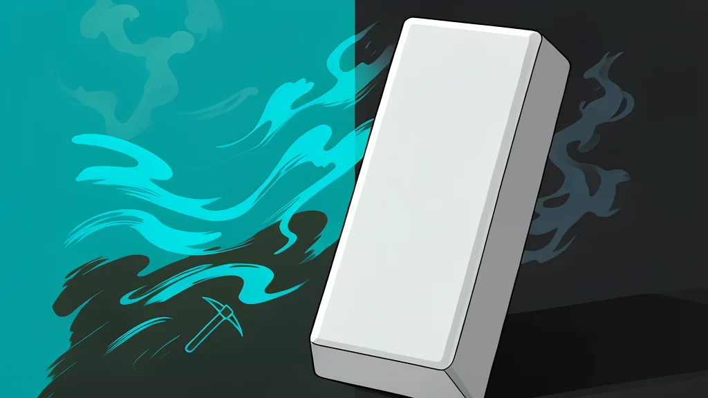 A polished silver ingot resting on a dark surface