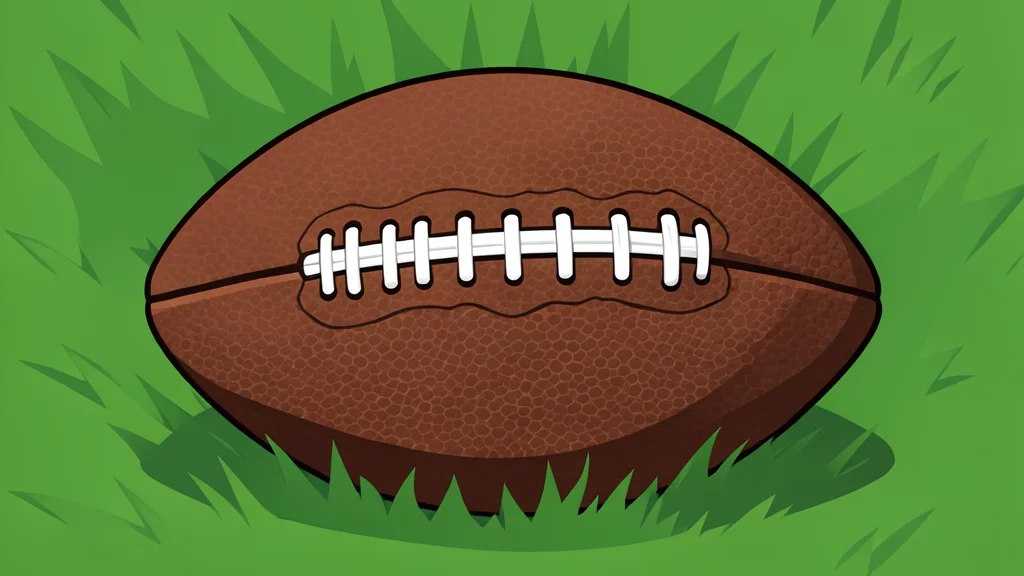 A green football field with white yard lines and goalposts in the distance