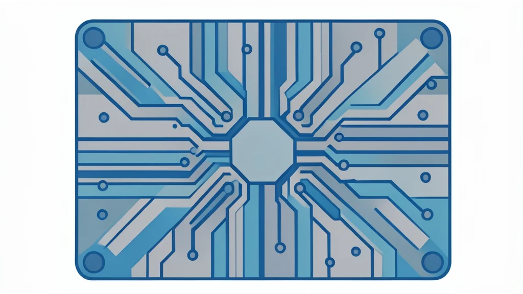 A microscopic view of a silicon wafer with intricate circuit patterns