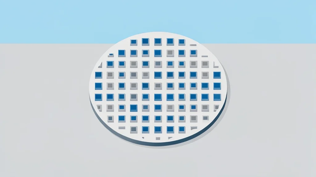 A silicon wafer resting on a cleanroom table