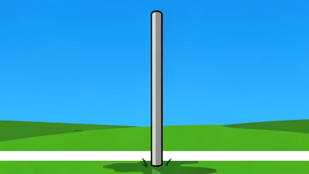A green grass football field with white yard lines and goalposts in the distance