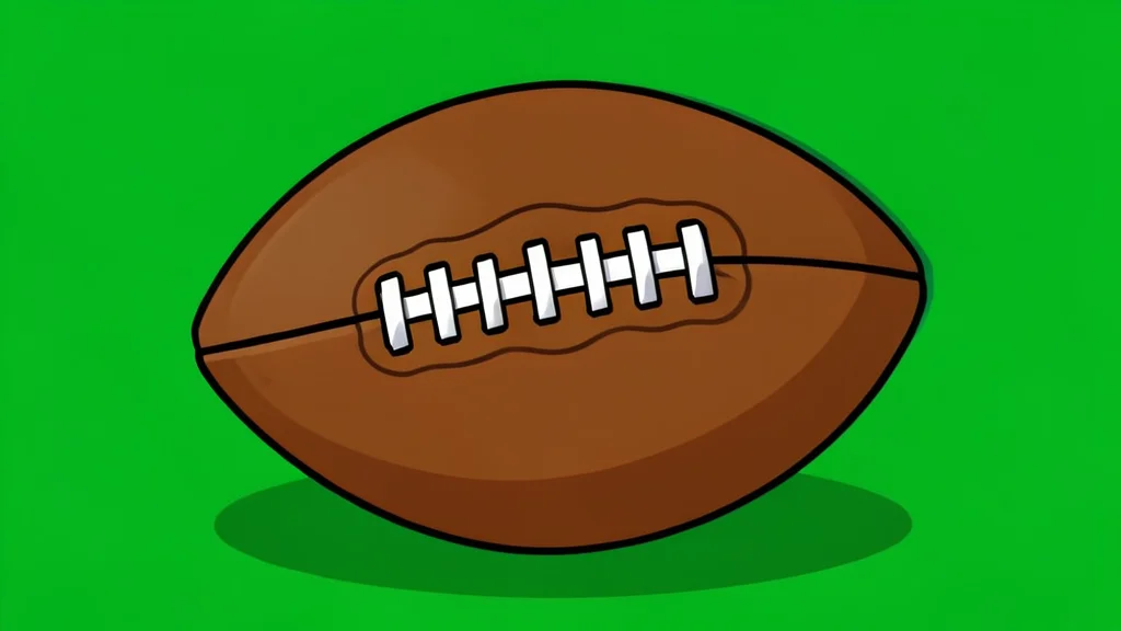 A wide shot of a green football field with white yard lines and goalposts under a bright blue sky.
