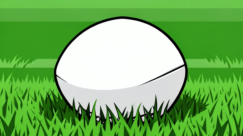 A football resting on the grass of a stadium pitch