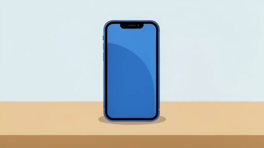 A sleek smartphone standing upright on a minimalist wooden desk
