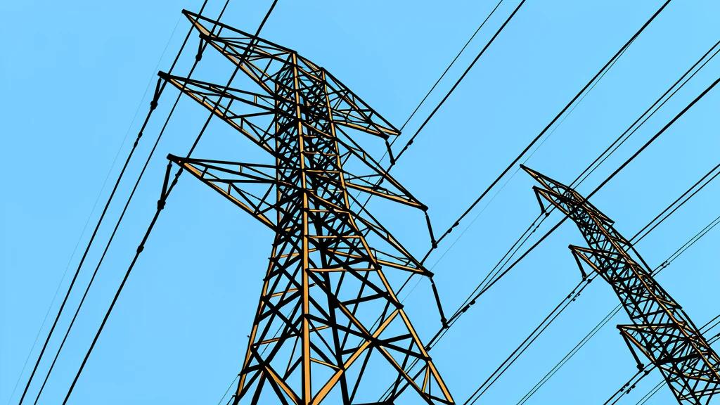 A large industrial coal-fired power plant with tall smokestacks standing against a clear sky
