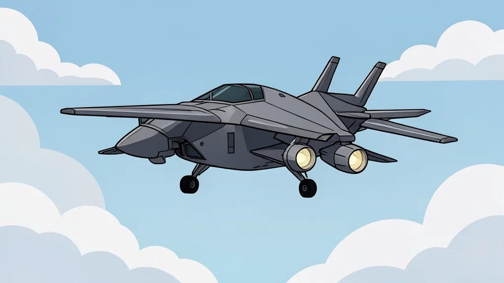 A sleek, unmanned aerial vehicle with jet engines hovering in a cloudy sky