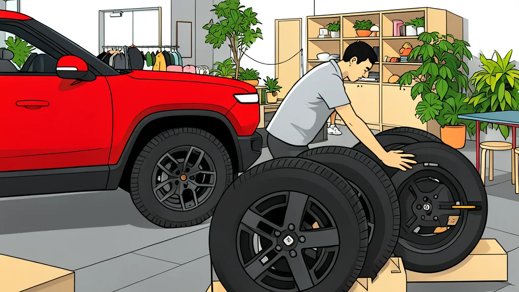 A modern glass storefront displaying a sleek electric vehicle on a busy city street corner.