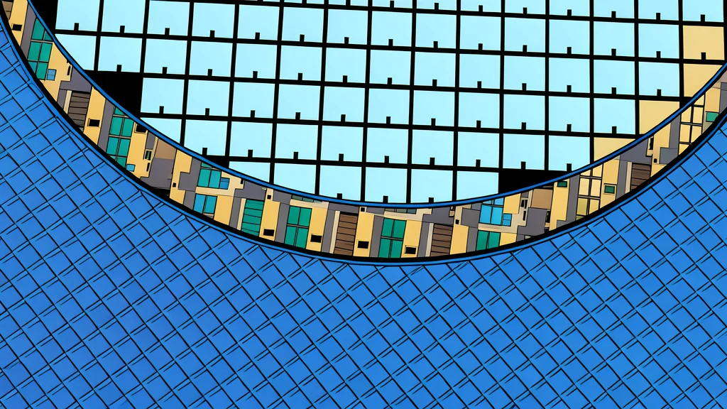 A complex circuit board with intricate pathways and components