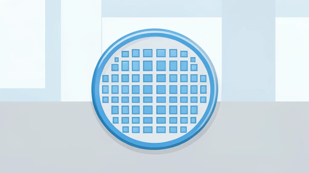 A silicon wafer resting on a cleanroom surface