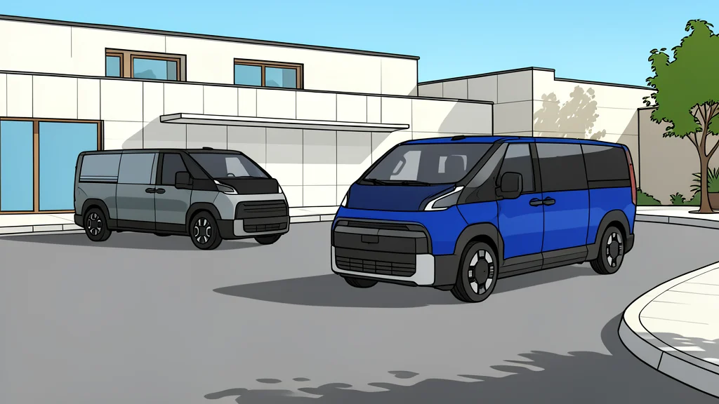 A sleek, modern electric van parked on a smooth asphalt surface