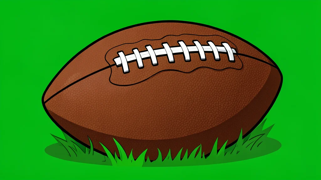 A green grass football field with white yard lines and goalposts in the distance
