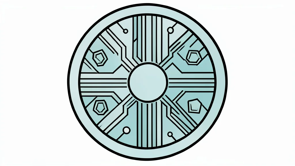 A close-up view of a silicon wafer with intricate circuit patterns