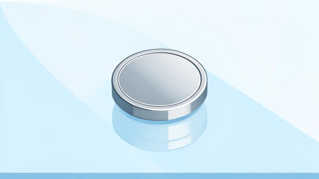 A digital coin resting on a polished glass surface