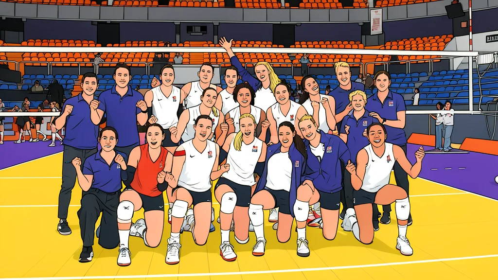 A white volleyball rests on a polished wooden court floor near the net tape