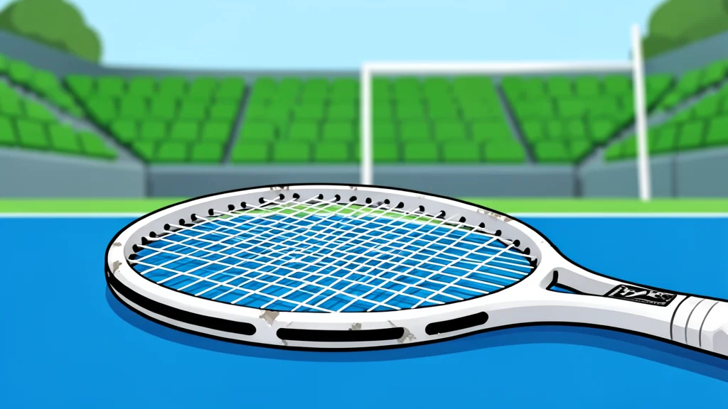 A pristine white tennis ball resting on a green grass court surface