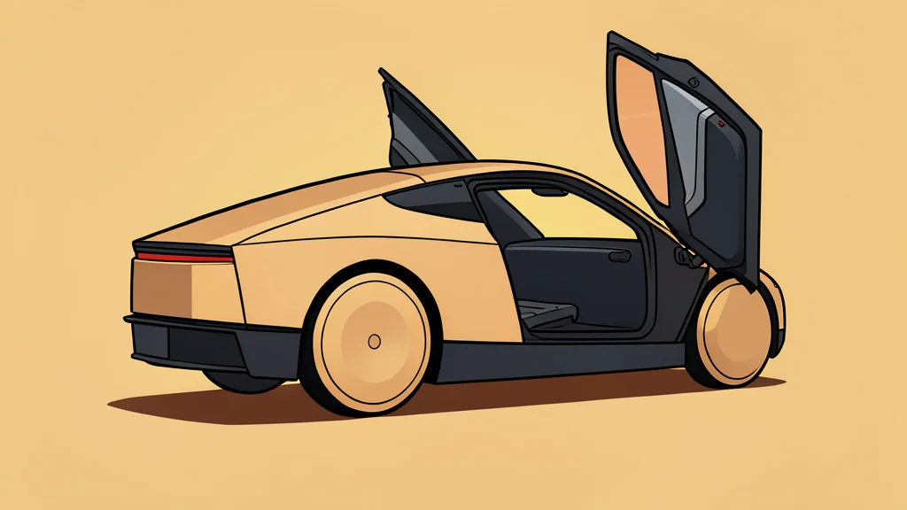 A sleek, futuristic electric vehicle with a smooth, aerodynamic body and no visible steering wheel or pedals, parked on a quiet city street.