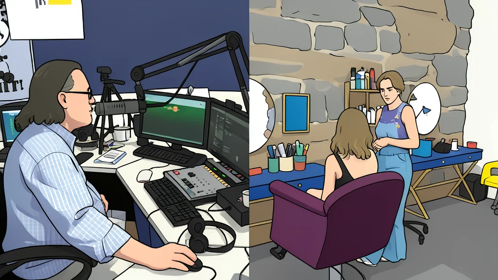 A small, cluttered desk with a laptop and a coffee cup in a cozy room