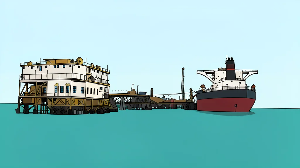 A large oil tanker navigating a narrow rocky strait