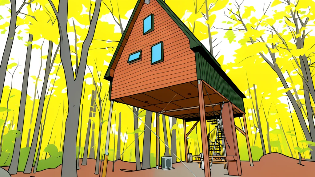 A suburban house exterior with a front door and windows