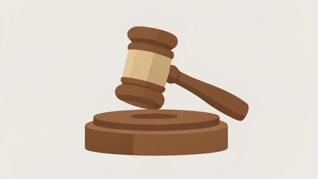 A wooden gavel resting on a sound block