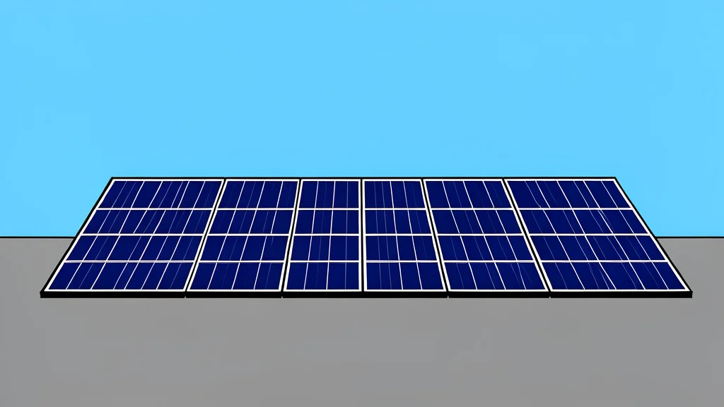 A solar panel array installed on a flat rooftop under a clear sky