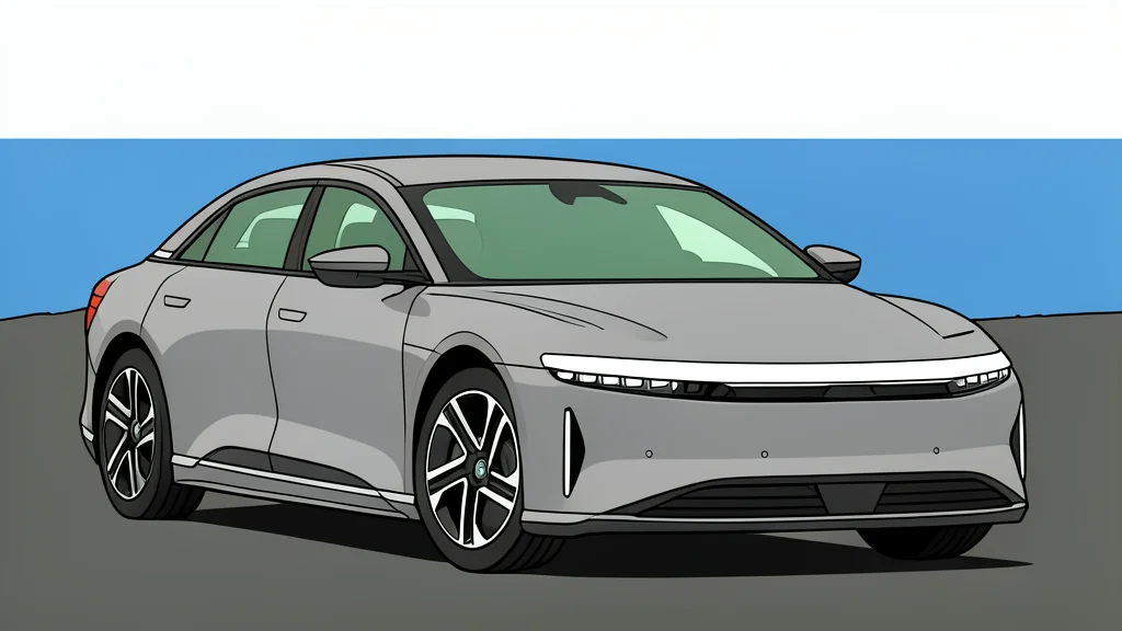 A sleek, aerodynamic electric sedan parked on a smooth asphalt surface