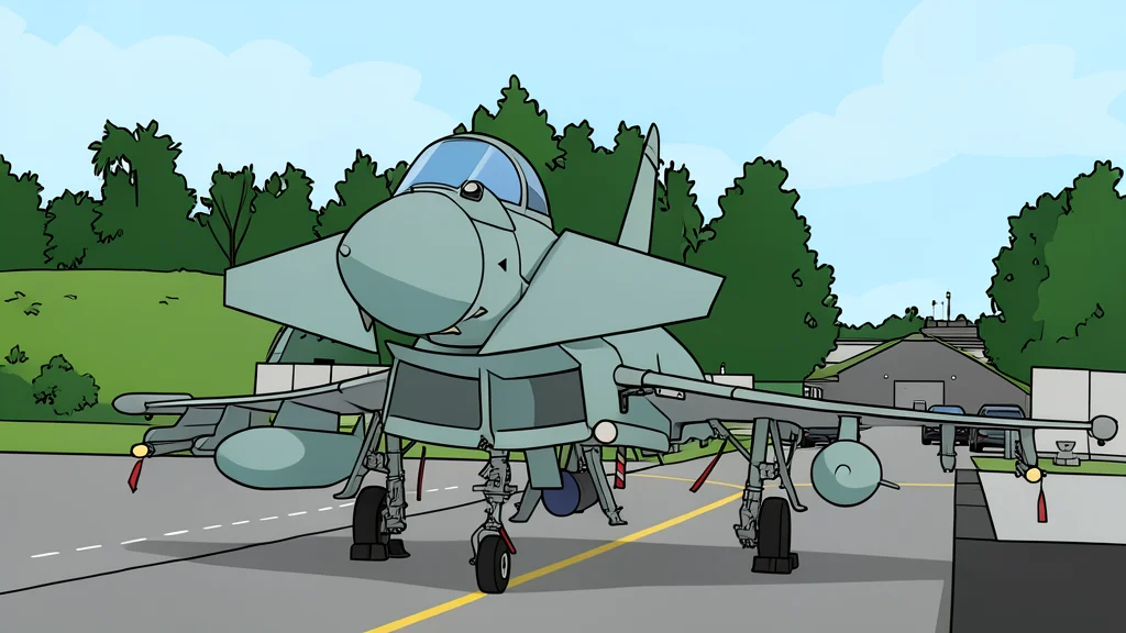 A fighter jet flying over a green field in the Baltic region