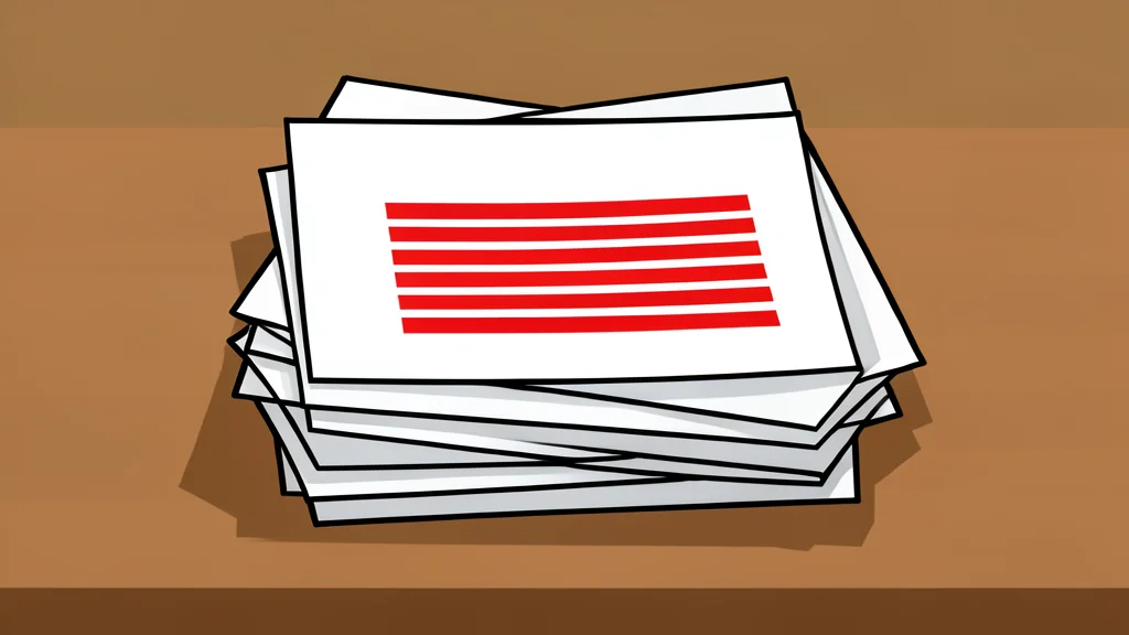 A stack of classified folders with redacted lines on a wooden desk