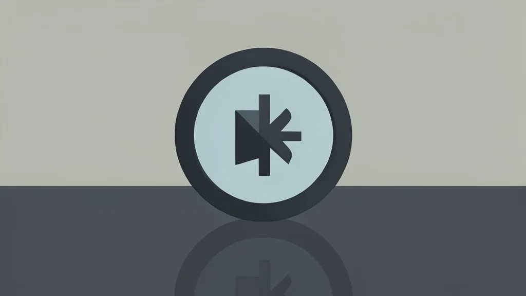A digital coin resting on a smooth, reflective surface