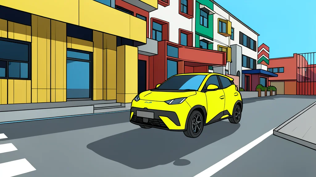 A compact electric hatchback parked on a suburban driveway