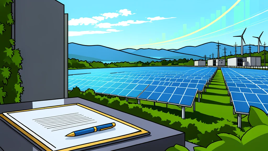 A field of solar photovoltaic panels under a clear blue sky
