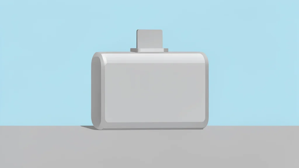 A close-up view of a cylindrical lithium-ion battery cell with a metallic casing and a positive terminal tab, resting on a neutral surface.
