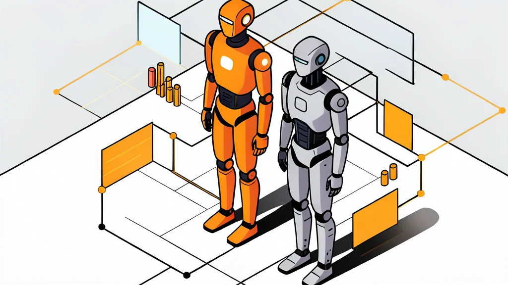 A sleek silver humanoid robot standing in a modern industrial warehouse aisle