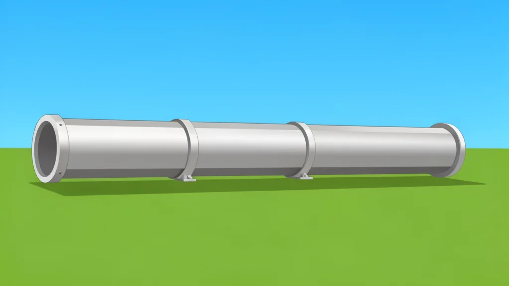 A long, silver metallic pipeline stretching across a vast, open grassland steppe under a clear sky