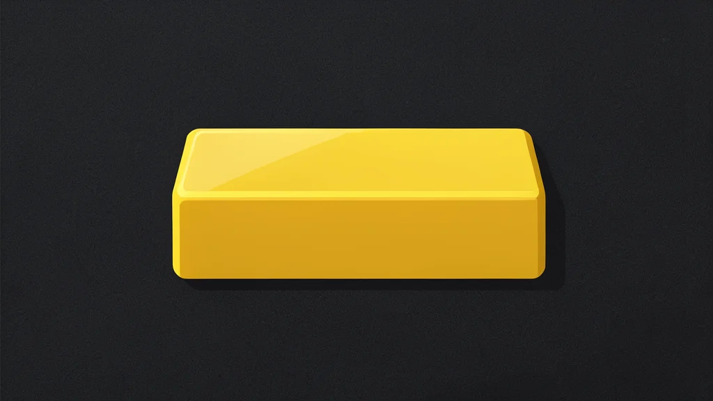 A single polished gold bar on a dark surface