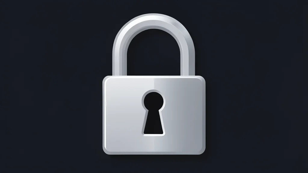 A sleek metallic digital padlock with a keyhole isolated on a dark background.