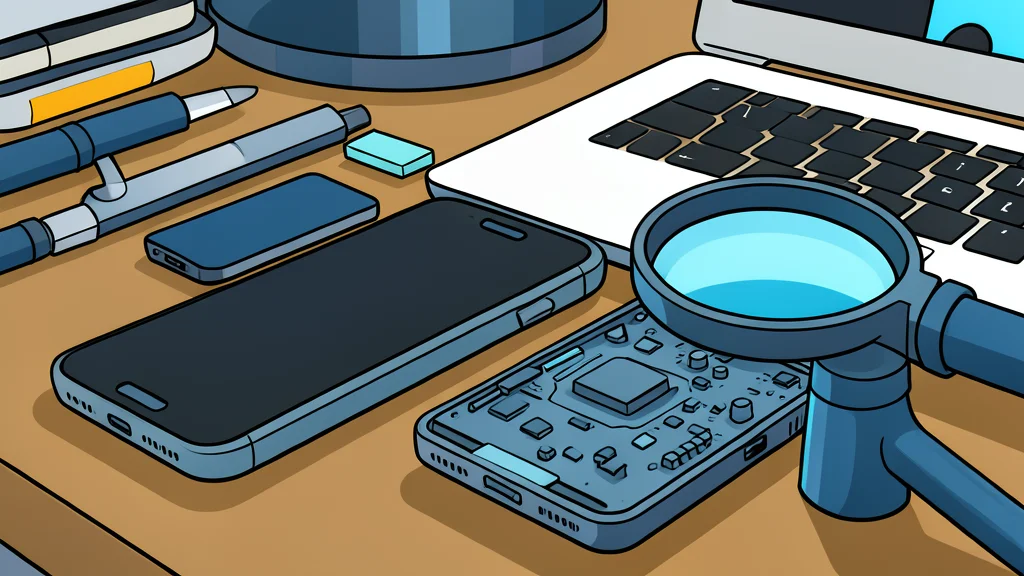A close-up view of a rectangular silicon wafer with a grid of small, square integrated circuits etched into its surface, resting on a clean, white laboratory bench.