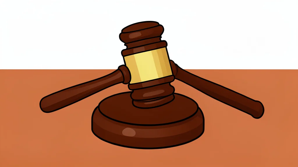 A wooden gavel resting on a polished desk surface