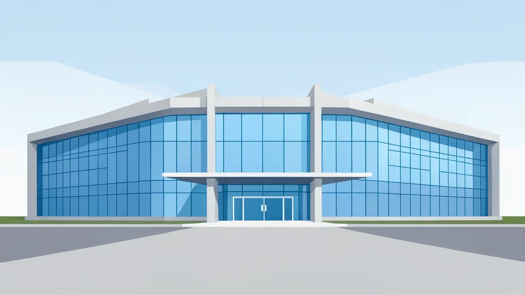 A large, modern convention center exterior with glass walls and a wide entrance plaza.